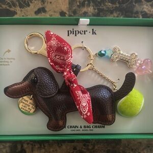 Chic Gold and Brown Card Key Holder